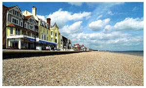 The seafront of Aldeburgh