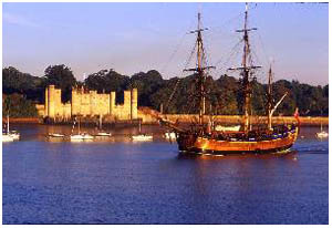 Upnor Castle with Endeavour in the Foreground